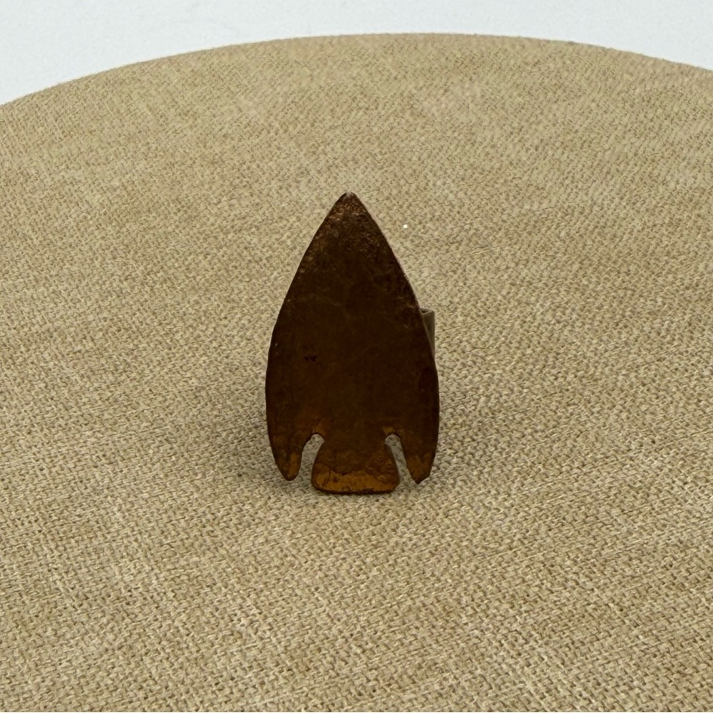 Copper Rustic Arrowhead Ring - image 2